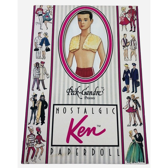 VTG Ken (of Barbie) Paper Doll By Peck Gandre Nostalgic 1989 Uncut Paper Clothes - Picture 2 of 16